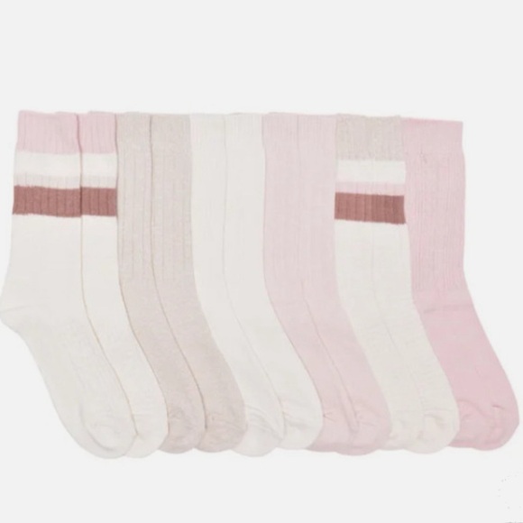 Lucky Brand Ladies Super Soft Boot Sock 6-Pair Pink Recycled Polyester - Picture 2 of 4